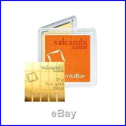 20 x 1 gram Gold Valcambi CombiBar. 9999 Fine (In Assay)
