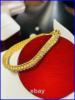 22K Pure Saudi Gold Fine 916 Womens Cobra Bracelet SM/MED 7 long 8mm 10.22g