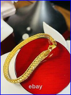22K Pure Saudi Gold Fine 916 Womens Cobra Bracelet SM/MED 7 long 8mm 10.22g