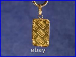 24K & 14K Yellow Gold Ingot Charm 1.27g Fine Jewelry Credit Suisse Gold Bar 24K & 14K Yellow Gold Ingot Charm 1.27g Fine Jewelry Credit Suisse Gold Bar