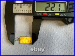 24K & 14K Yellow Gold Ingot Charm 1.27g Fine Jewelry Credit Suisse Gold Bar 24K & 14K Yellow Gold Ingot Charm 1.27g Fine Jewelry Credit Suisse Gold Bar