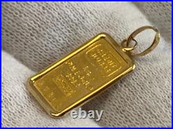 24K & 14K Yellow Gold Ingot Charm 1.27g Fine Jewelry Credit Suisse Gold Bar 24K & 14K Yellow Gold Ingot Charm 1.27g Fine Jewelry Credit Suisse Gold Bar