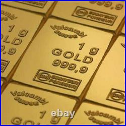 24k 50 1gram Gold Bar Valcambi Suisse from Gold CombiBar 999.9 Fine bullion
