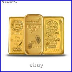 250 gram Generic Gold Bar. 999+ Fine (Secondary Market)