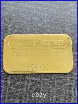 25 Gram Engelhard Industries Gold Bar. 9999 Fine