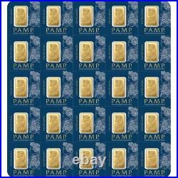 25 X 1 Gram Gold Bar Divisible PAMP Suisse MULTIGRAM. 9999 Fine Gold Bar