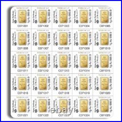 25 X 1 Gram Gold Bar Divisible PAMP Suisse MULTIGRAM. 9999 Fine Gold Bar