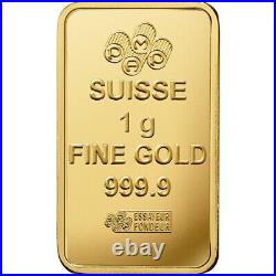 25 X 1 Gram Gold Bar Divisible PAMP Suisse MULTIGRAM. 9999 Fine Gold Bar