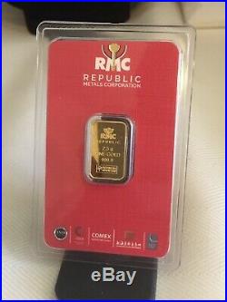 2 1/2 Gram Gold Bar RMC Republic 999 Fine Gold