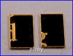 (2) 1 Gram Valcambi Gold Bar Set-Lot (2 Grams)// From Sealed Assay //. 9999 Fine
