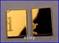 (2) 1 Gram Valcambi Gold Bar Set-Lot (2 Grams)// From Sealed Assay //. 9999 Fine