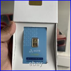2.5 Gram. 9999 Fine Gold Acre Bar in Assay Original Gift Box SEALED