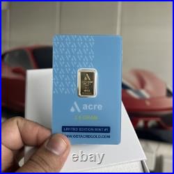 2.5 Gram. 9999 Fine Gold Acre Bar in Assay Original Gift Box SEALED