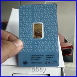 2.5 Gram. 9999 Fine Gold Acre Bar in Assay Original Gift Box SEALED