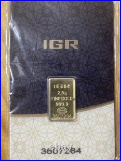 2.5 Gram. 9999 Fine Gold Bar In Assay Card- Istanbul Gold Refinery Goldgram 2.5 Gram. 9999 Fine Gold Bar In Assay Card- Istanbul Gold Refinery Goldgram