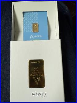 2.5 Gram Acre Limited Edition 999.9 Fine Gold Bar Sealed Blue Card 2.5 Gram Acre Limited Edition 999.9 Fine Gold Bar Sealed Blue Card