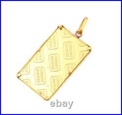 2.5 Gram Credit Swiss. 999 Fine Gold Bullion Bar 22k Pendant 3.23 Grams total 2.5 Gram Credit Swiss. 999 Fine Gold Bullion Bar 22k Pendant 3.23 Grams total