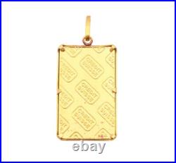 2.5 Gram Credit Swiss. 999 Fine Gold Bullion Bar 22k Pendant 3.23 Grams total 2.5 Gram Credit Swiss. 999 Fine Gold Bullion Bar 22k Pendant 3.23 Grams total
