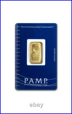2.5 Gram PAMP Suisse Lady Fortuna 999,9 Fine Gold Bar Sealed in Assay Card 2.5 Gram PAMP Suisse Lady Fortuna 999,9 Fine Gold Bar Sealed in Assay Card