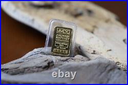 2.5 Gram Vintage JM Johnson Matthey 9999 Fine Gold Bar in its Original Mint Seal