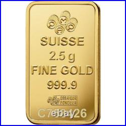 2.5 gram Gold Bar Random Brand Secondary Market 999.9 Fine