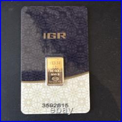 2.5 gram IGR 999.9 Fine Gold Bar With Assay Certificate #3592615