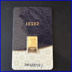 2.5 gram IGR 999.9 Fine Gold Bar With Assay Certificate #3592615