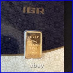 2.5 gram IGR 999.9 Fine Gold Bar With Assay Certificate #3592615