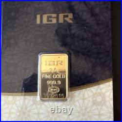 2.5 gram IGR 999.9 Fine Gold Bar With Assay Certificate #3592615