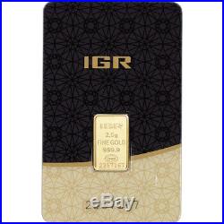 2.5 gram IGR Gold Bar Istanbul Gold Refinery 999.9 Fine in Sealed Assay