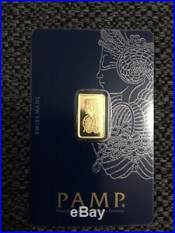 2.5g gold bar PAMP SUISSE FORTUNA Fine Gold 24ct VERISCAN A1 Collectors conditio