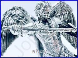 2.9 oz Hand Poured Silver Bar 999 Fine Pure St Archangel Michael -Gold Spartan
