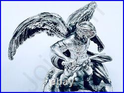 2.9 oz Hand Poured Silver Bar 999 Fine Pure St Archangel Michael -Gold Spartan