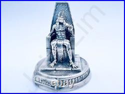 2.9 oz Hand Poured Silver Bar. 999+ Fine Statue Egyptian Anubis by Gold Spartan