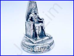 2.9 oz Hand Poured Silver Bar. 999+ Fine Statue Egyptian Anubis by Gold Spartan