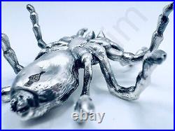 2.9 oz Hand Poured Silver Bar. 999+ Fine Statue Tarantula Spider -Gold Spartan