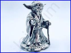 2.9 oz Hand Poured Silver Bar 999 Fine Wise Yoda Star Wars by The Gold Spartan