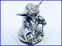 2.9 oz Hand Poured Silver Bar 999 Fine Wise Yoda Star Wars by The Gold Spartan