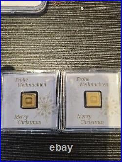 2-Gram Geiger (New Design) Merry Christmas Gold Bar 999.9 Fine In Assay Gift