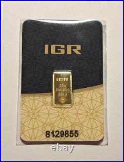 2 Igr. 5 Gram. 9999 Fine Gold Bars In Assay Cards 1/2 G Each Sealed