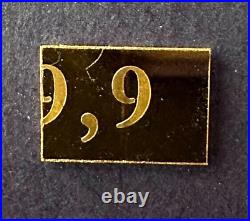 (2) One Gram Gold Bars. 9999 Fine Essayeur Fondeur
