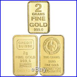 2 gram Gold Bar Random Brand Secondary Market 999.9 Fine