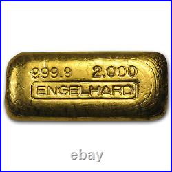 2 oz Gold Bar Engelhard (Poured. 9999 Fine) SKU #59127