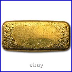 2 oz Gold Cast-Poured Bar Engelhard (Serial #. 999+ Fine)