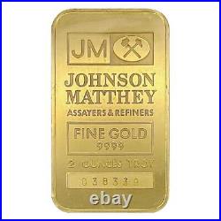 2 oz Johnson Matthey Gold Bar. 9999 Fine (Secondary Market)