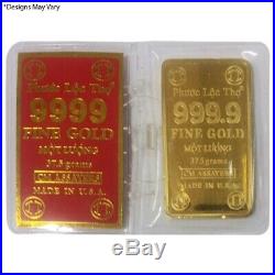 37.5 gram Vietnamese Mot Luong Statue of Liberty Gold Bar. 9999 Fine (withAssay)