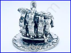 3.1 oz Hand Poured Silver Bar 999 Fine Statue 3D Deadpool Marvel -Gold Spartan