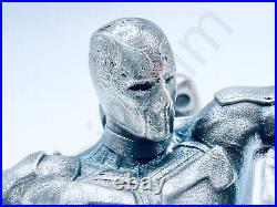 3.1 oz Hand Poured Silver Bar 999 Fine Statue 3D Deadpool Marvel -Gold Spartan
