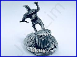 3.6 oz Hand Poured 999 Fine Silver Bar Statue Spartan Attack by Gold Spartan