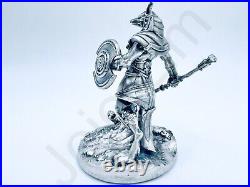 3.7 oz Hand Poured Silver Bar. 999+ Fine Statue Anubis Warrior by Gold Spartan